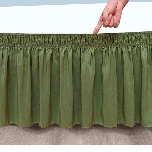 Bed Skirt Twin Wrap Around Elastic Biscayne Bay - Picture 6 of 8